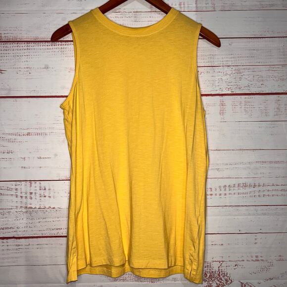 Christian Siriano Butter Yellow Crew Neck Tank Women's Large - Picture 1 of 6